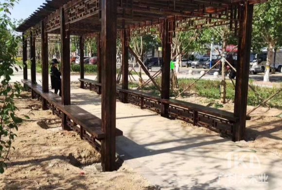 碳化木花架 碳化木花架