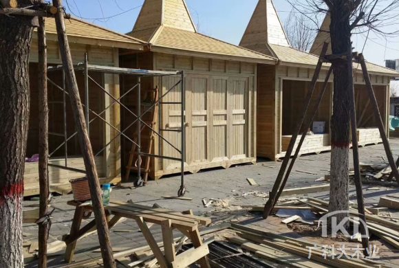 防腐木木屋售賣亭制作